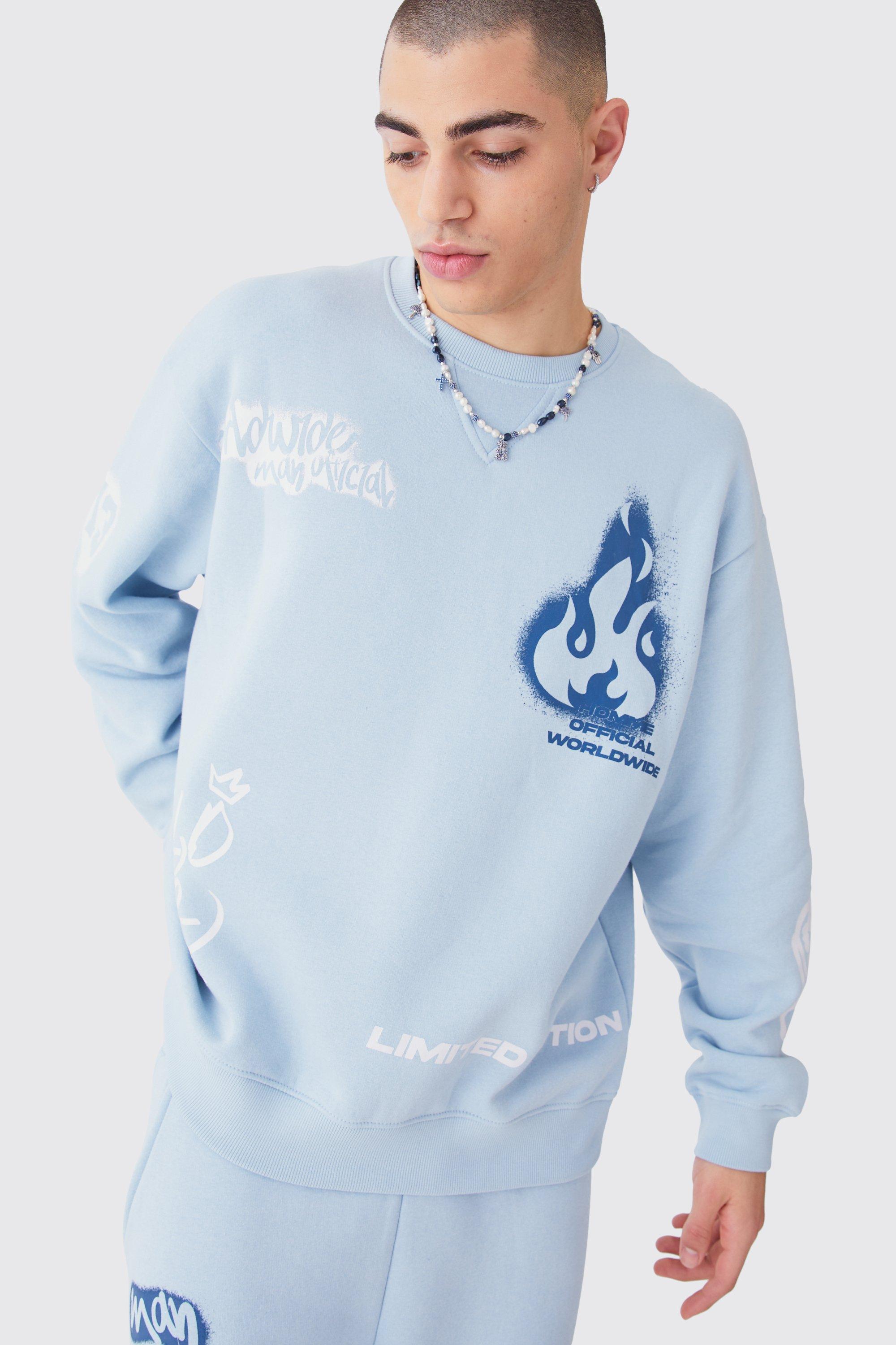 Oversized Graffiti Sweatshirt